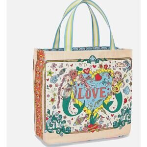 BRIGHTON Siren’s Song Tote – Mermaid Canvas Art – NWT in Wrapper -Gift-Ready